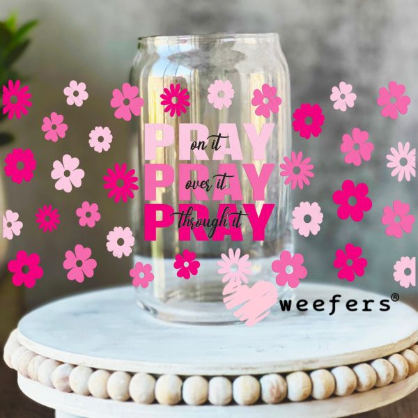 Pray Pray Pray Pink UV DTF Cup Wrap For Cheap