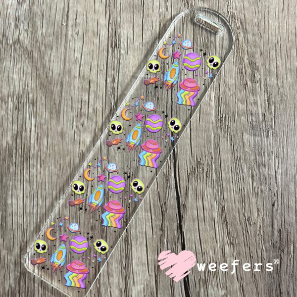 Aliens and Rocket Ships Girly UV DTF Decal For Discount - Image 3
