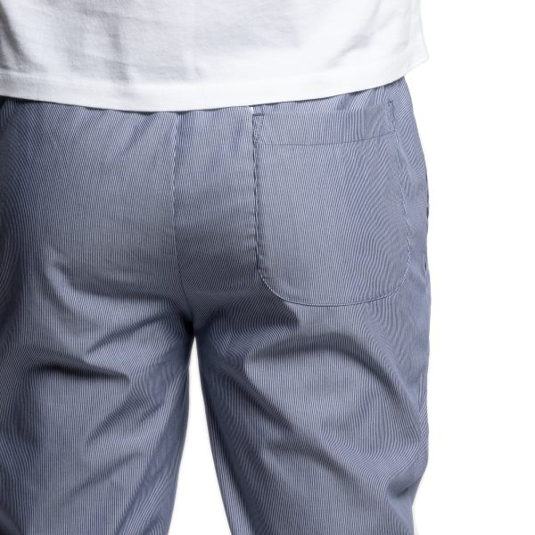 Cotton Pajama Pants - Navy Pinstripe Fashion - Image 3