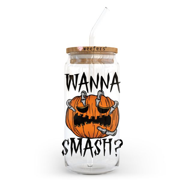 Wanna Smash Halloween 20oz Libbey Glass Can, 34oz Hip Sip, 40oz Tumbler UV DTF or Sublimation Decal Transfer Fashion