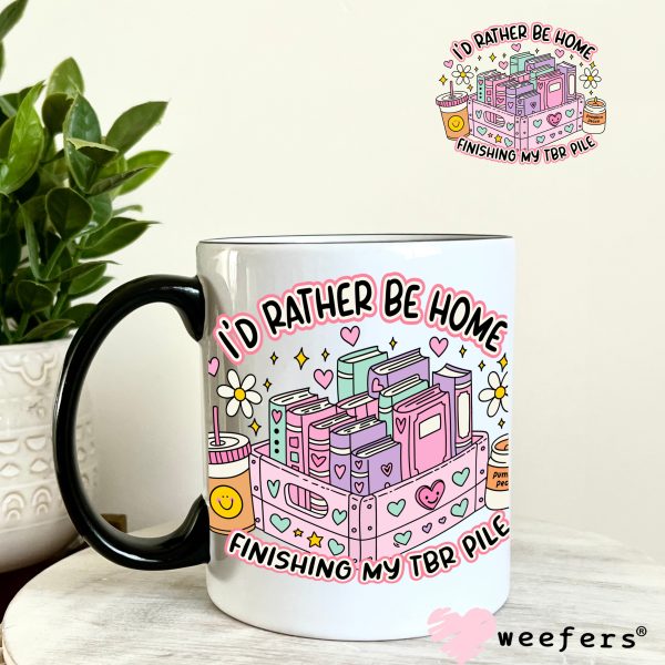 I d Rather Be Home Reading My TBR File UV DTF Decal Hot on Sale - Image 4