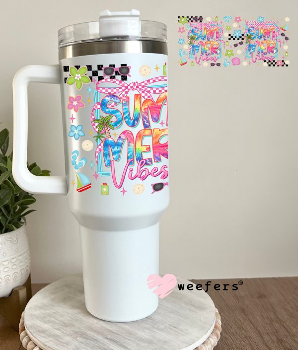 Summer Vibes Favorite Things UV DTF Cup Wrap - Weefers Exclusive Wrap Cheap - Image 3