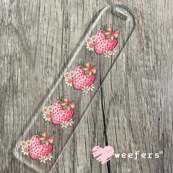 Strawberry Cream Flowers UV DTF Decal For Sale - Image 5