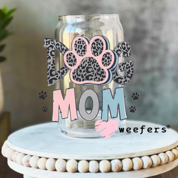 Dog Mom Mauve Blue Cheetah Paw UV DTF Decal Online Sale
