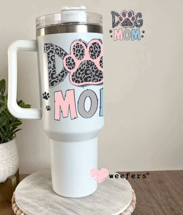 Dog Mom Mauve Blue Cheetah Paw UV DTF Decal Online Sale - Image 3