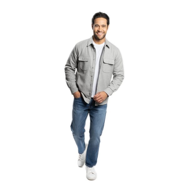 Flannel Jackets - Grey For Discount - Image 5