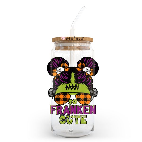 Fraken Cutie Girl Halloween 20oz Libbey Glass Can, 34oz Hip Sip, 40oz Tumbler UV DTF or Sublimation Decal Transfer Sale - Image 2