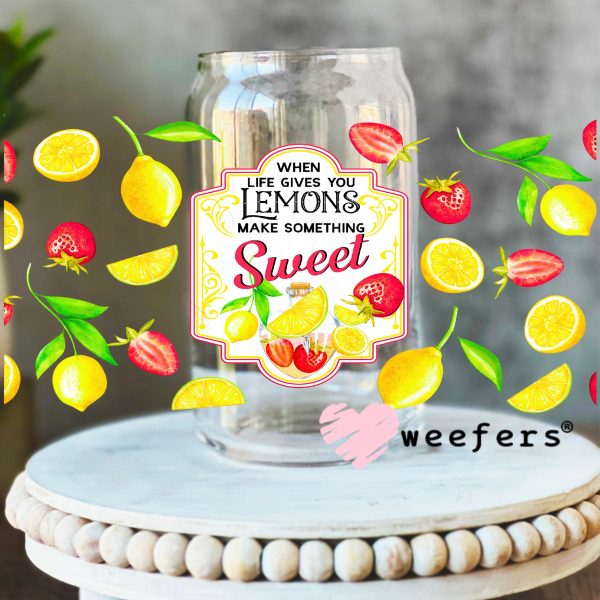 When Life Gives you Lemons Add Something Sweet UV DTF Cup Wrap on Sale
