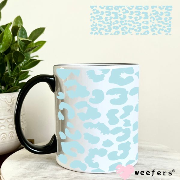Baby Blue Leopard UV DTF Cup Wrap Supply - Image 4
