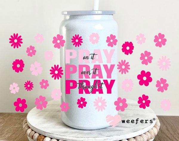 Pray Pray Pray Pink UV DTF Cup Wrap For Cheap - Image 2