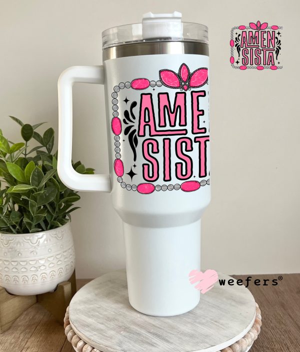 Amen Sista Pink UV DTF Decal For Cheap - Image 3