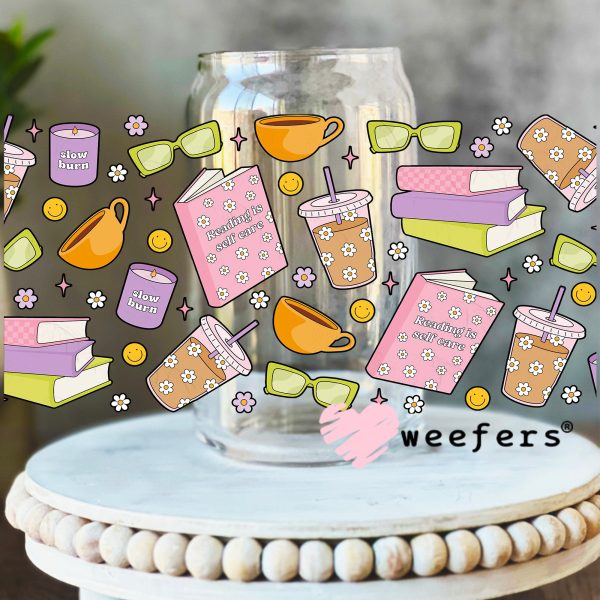 Self Care Book Lover Things UV DTF Cup Wrap For Sale