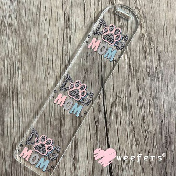 Dog Mom Mauve Blue Cheetah Paw UV DTF Decal Online Sale - Image 5