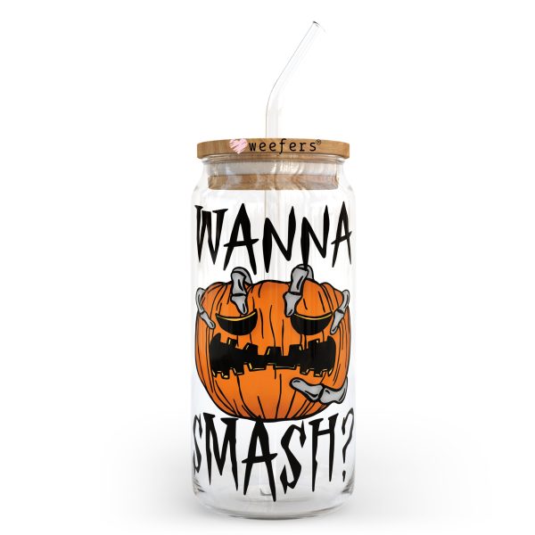 Wanna Smash Halloween 20oz Libbey Glass Can, 34oz Hip Sip, 40oz Tumbler UV DTF or Sublimation Decal Transfer Fashion - Image 2