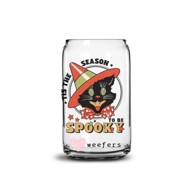 Tis the Season to be Spooky Halloween 16oz Libbey Glass Can UV DTF or Sublimation Wrap - Decal on Sale - Image 2