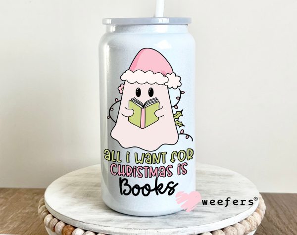 All I want for Christmas is Books UV DTF Decal Online now - Image 2