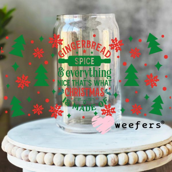 Gingerbread Spice Christmas UV DTF Cup Wrap Online now