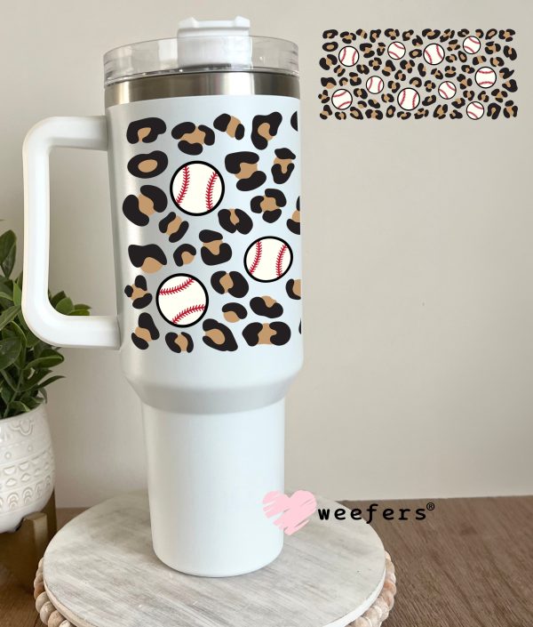 Leopard Brown Baseball UV DTF Cup Wrap Online Hot Sale - Image 3
