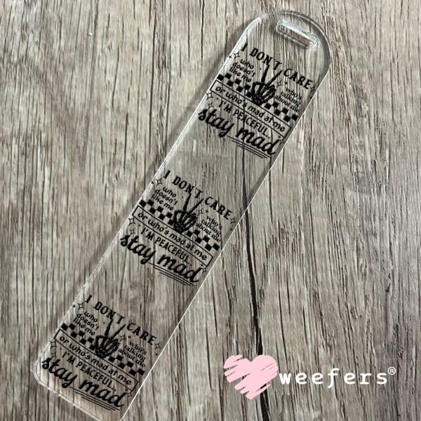 I Don t Care Who Doesn t Like Me Stay Mad UV DTF Decal For Cheap - Image 5