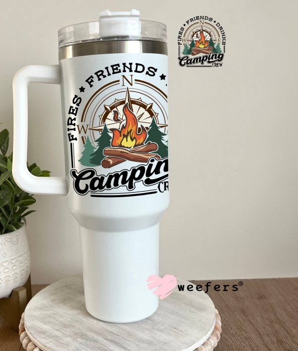 Fires Friends Drinks Camping UV DTF Decal For Cheap - Image 3