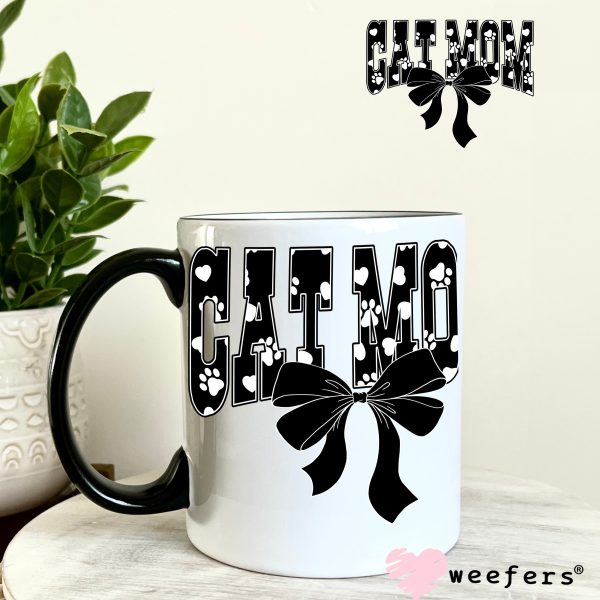 Cat Mom Black White Paws UV DTF Decal Hot on Sale - Image 4