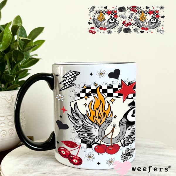 Angle Of Luck Flames and Cherries UV DTF Cup Wrap Exclusive WEEFERS WRAP Online - Image 4