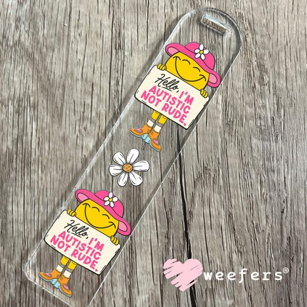 Hello I m Autistic Not Rude UV DTF Decal Sale - Image 5